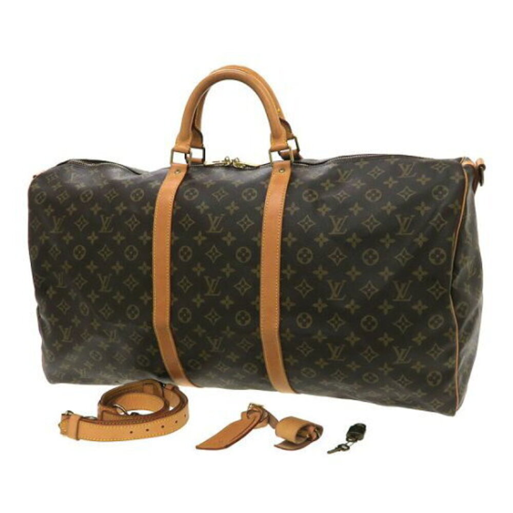 Louis Vuitton Monogram Keepall Bandouliere travel bag Brown